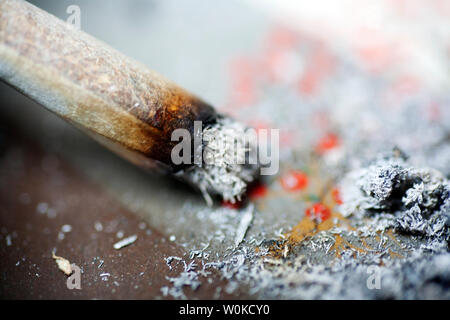Cigarette joint macro background fine art in high quality products Stock Photo