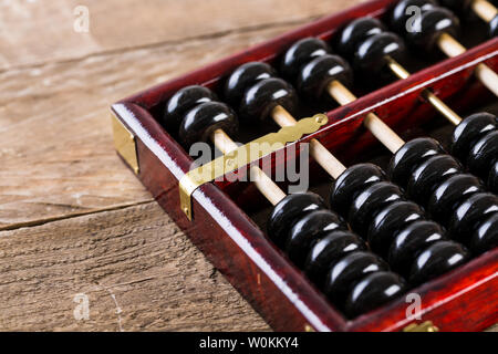 Abacus on the table, close-up Stock Photo