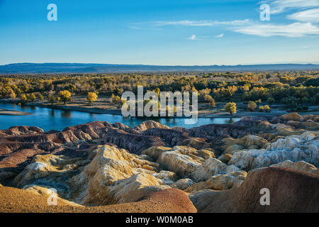 Colorful beach scenery in Xinjiang Stock Photo