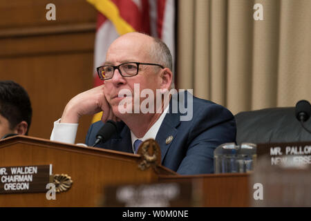 House Energy and Commerce Committee Chairman Rep. Greg Walden (R-OR) listens during a House Energy and Commerce Committee hearing with Facebook co-founder and CEO Mark Zuckerberg on transparency and use of consumer data on Capitol Hil in Washington, DC on April 11, 2018. The hearing marks Zuckerberg's second day of testimony on Capitol Hill following relevations that millions of Facebook users had their personal information improperly used by Cambridge Analytica, a consulting firm linked to the Trump presidential campaign.    Photo by Erin Schaff/UPI Stock Photo