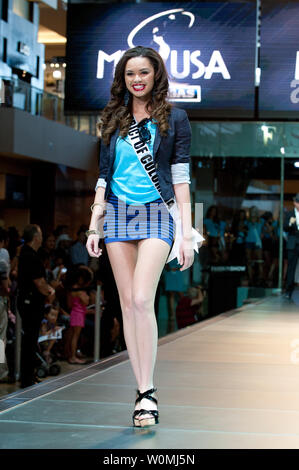 Miss District of Columbia USA 2011, Heather Danelle Swann, walks the runway in the Rain Cosmetics Fashion Show at the Fashion Show Mall in Las Vegas, Nevada on June 12, 2011. The 2011 MISS USA Pageant will air LIVE on NBC June 19 from in Las Vegas.   UPI/Darren Decker/Miss Universe Organization Stock Photo