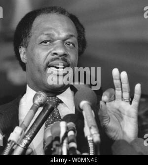 Former Washington Mayor Marion Barry died at 78 in Washington DC on November 23, 2014.  Barry was a four-time mayor and the present Ward 8 City Councilman.  He is shown in a 1984 file photo.  UPI Stock Photo