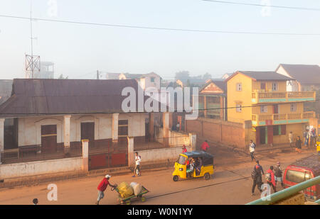 morning on a street in madagascar Stock Photo