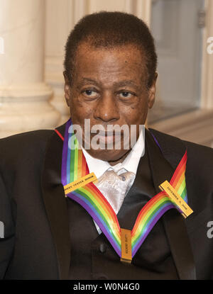 Wayne Shorter, one of the recipients of the 41st Annual Kennedy Center Honors, as he poses for a group photo following a dinner hosted by United States Deputy Secretary of State John J. Sullivan in their honor at the US Department of State in Washington, D.C. on Saturday, December 1, 2018. The 2018 honorees are: singer and actress Cher; composer and pianist Philip Glass; Country music entertainer Reba McEntire; and jazz saxophonist and composer Wayne Shorter. This year, the co-creators of Hamilton, writer and actor Lin-Manuel Miranda; director Thomas Kail; choreographer Andy Blankenbuehler; an Stock Photo