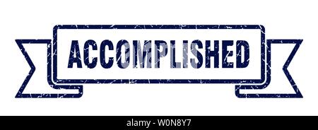 accomplished grunge ribbon. accomplished sign. accomplished banner Stock Vector