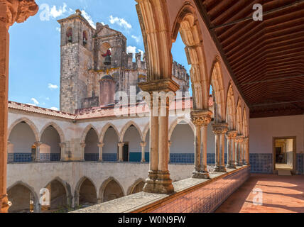 Courtyard gallery in the Convent of Christ in Tomar, Portugal Stock Photo