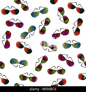 Colorful Sunglasses Seamless Pattern Stock Vector