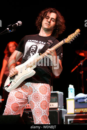 Dweezil Zappa son of legendary musician Frank Zappa performs in concert at the Mizner Park Amphitheatre in Boca Raton Florida on December 10, 2006.  (UPI Photo/Michael Bush) Stock Photo