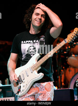 Dweezil Zappa son of legendary musician Frank Zappa performs in concert at the Mizner Park Amphitheatre in Boca Raton Florida on December 10, 2006.  (UPI Photo/Michael Bush) Stock Photo