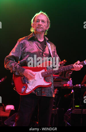 Peter Tork with The Monkees perform at the Mizner Park Amphitheatre in Boca Raton, Florida on July 27, 2013. UPI/Michael Bush Stock Photo