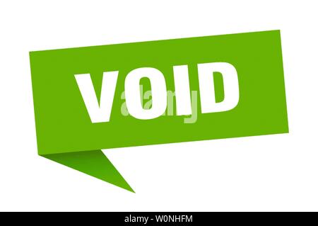 void speech bubble. void sign. void banner Stock Vector