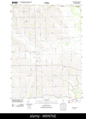 USGS TOPO Map Illinois IL Durand 20120807 TM Restoration Stock Photo