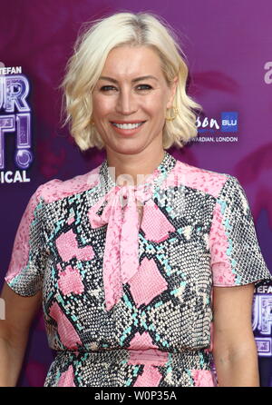 Denise Van Outen arrives on the red carpet during the On Your Feet Press Night at the London Coliseum, St Martin's Lane. Stock Photo