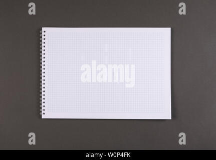 Top view image of open notebook with blank pages Stock Photo