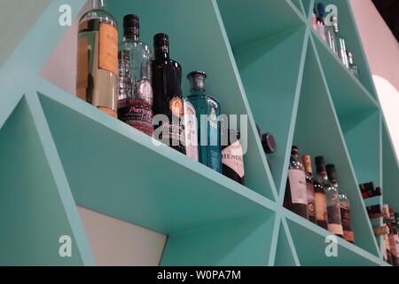 Hipster triangle design for alcohol shelf Stock Photo