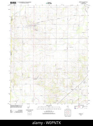 USGS TOPO Map Illinois IL Enfield 20120807 TM Restoration Stock Photo