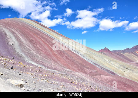 Rainbow or Vinicunca Mountain in th Cusco region, Peru Stock Photo