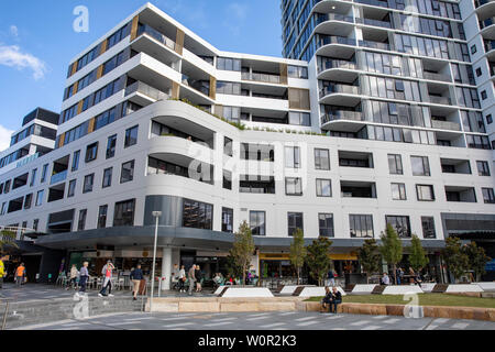 Meriton residential and retail lifestyle development in Dee Why a suburb of Sydney,Australia with apartment living