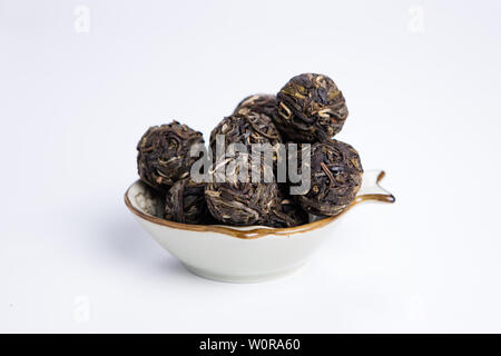Pu'er tea green tangerine tea Tuo tea Stock Photo - Alamy