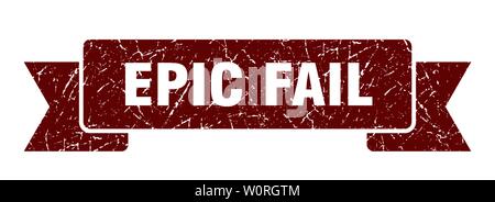 epic fail grunge ribbon. epic fail sign. epic fail banner Stock Vector