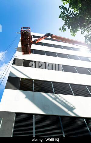 Construction Gondola at the Building Site Stock Photo