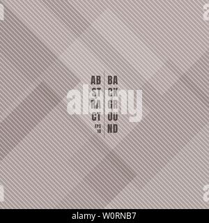 Abstract gray geometric squares overlapping with diagonal lines pattern texture and background. Vector illustration Stock Vector