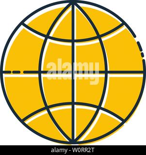 Globe Icon in trendy flat style isolated on white background. Vector ...