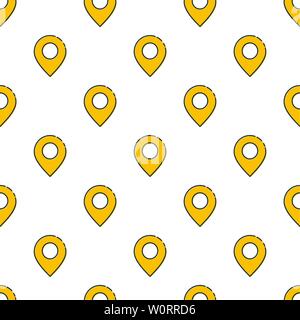 Map pin icon seamless pattern, isolated on white background. Vector illustration, eps 10, easy to edit. Stock Vector