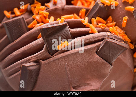 Close up of cream and chocolate. Stock Photo