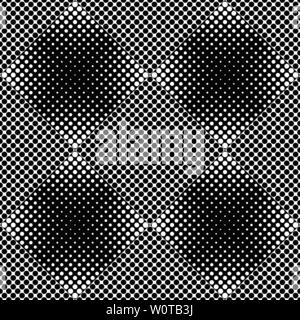 Black and white circle pattern background design - abstract vector illustration Stock Vector