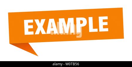 example speech bubble. example sign. example banner Stock Vector