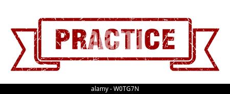 practice grunge ribbon. practice sign. practice banner Stock Vector ...