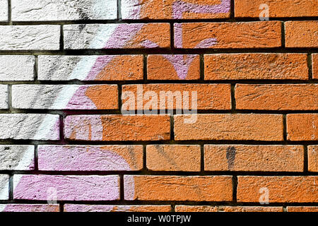 Texture of red bricks. Decorative stone. Realistic wide Red brick wall background. Template design and web banners. Stock Photo