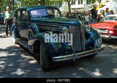 BERLIN - JUNE 09, 2018: Full-size car Buick Century Series 60, 1938. Classic Days Berlin 2018. Stock Photo