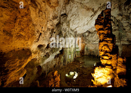 Imposing Grotta di Nettuno in Sardegna (Italy) Stock Photo