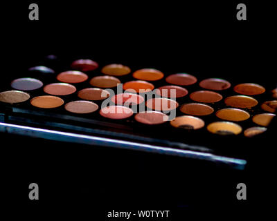 Ready-to-use make-up items on a table Stock Photo