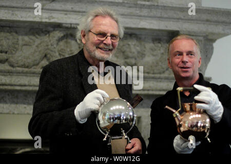 The Doris Günther Foundation Leipzig has now supported the GRASSI Museum of Applied Arts with a very generous donation. With the help of this donation the museum acquired the main part of a private collection of the metal artist Werner Bünck (* 1943). A total of 39 pieces of this collection, ceramic, glass and metal objects, enrich the permanent exhibition 'Antiquity to Historicism' from 6.10.2018. Werner Bünck has collected an excellent collection of ceramics, metal and silver appliances over the past decades. His focus was on the work of Christopher Dresser, who is regarded as a pioneer of i Stock Photo