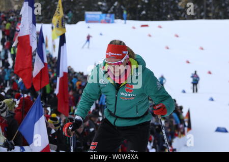 Denise Herrmann (WSC Erzgebirge Oberwiesenthal),   IBU Biathlon Staffelrennen der Frauen Weltcup in Ruhpolding 2019 Stock Photo