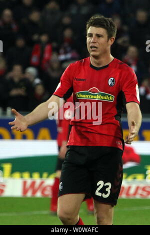 Dominique Heintz (Freiburg),   1. BL: 18-19: 21. Sptg. -  SC Freiburg vs. VfL Wolfsburg  DFL REGULATIONS PROHIBIT ANY USE OF PHOTOGRAPHS AS IMAGE SEQUENCES AND/OR QUASI-VIDEO  Foto: Joachim Hahne/johapress Stock Photo