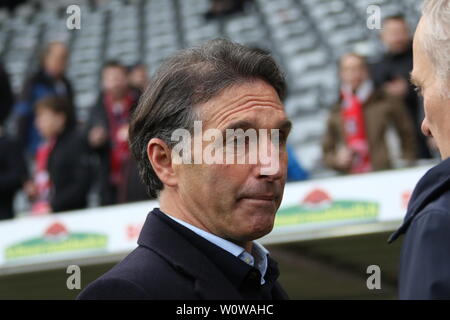 Trainer Bruno Labbadia (VfL Wolfsburg),   1. BL: 18-19: 21. Sptg. -  SC Freiburg vs. VfL Wolfsburg  DFL REGULATIONS PROHIBIT ANY USE OF PHOTOGRAPHS AS IMAGE SEQUENCES AND/OR QUASI-VIDEO  Foto: Joachim Hahne/johapress Stock Photo