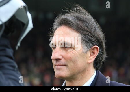 Trainer Bruno Labbadia (VfL Wolfsburg),   1. BL: 18-19: 21. Sptg. -  SC Freiburg vs. VfL Wolfsburg  DFL REGULATIONS PROHIBIT ANY USE OF PHOTOGRAPHS AS IMAGE SEQUENCES AND/OR QUASI-VIDEO  Foto: Joachim Hahne/johapress Stock Photo