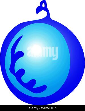 Vector isolated hand draw Christmas toy sphere on a white background Stock Vector