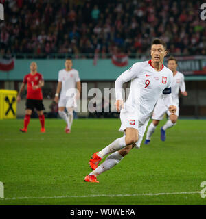 2019-03-21, Ernst-Happel-Stadion, Football, Soccer, Sport, UEFA European Qualifiers 2020, Vienna, Austria vs Poland, Robert Lewandowski Stock Photo