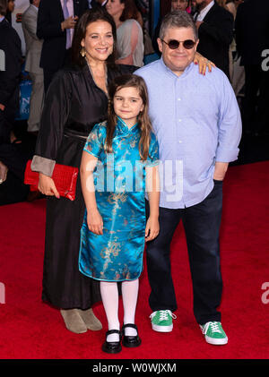 Los Angeles, CA - June 26, 2019: Meredith Salenger, Patton Oswalt and Alice attend the premiere of Sony Pictures 'Spider-Man Far From Home' held at TC Stock Photo