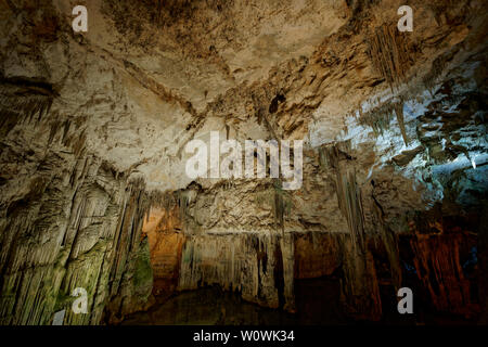 Imposing Grotta di Nettuno in Sardegna (Italy) Stock Photo