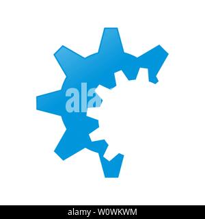 Engineering Gear Cog Clipped Vector Symbol Graphic Logo Design Template Stock Vector