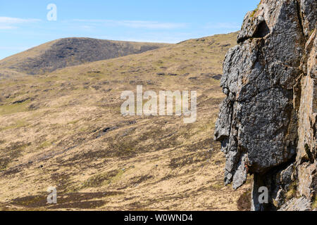 Grey Man of Merrick, rock formation on the Merrick, Galloway Hills, Dumfries & Galloway, Scotland Stock Photo