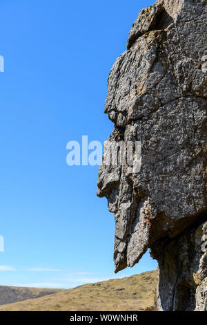 Grey Man of Merrick, rock formation on the Merrick, Galloway Hills, Dumfries & Galloway, Scotland Stock Photo