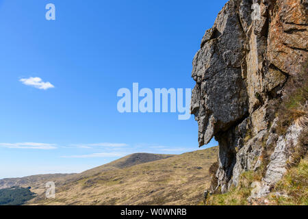 Grey Man of Merrick, rock formation on the Merrick, Galloway Hills, Dumfries & Galloway, Scotland Stock Photo