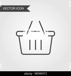 Shopping basket line icon. Linear style for web site page, marketing, mobile app, design element, logo. Vector icon commerce symbol. Stock Vector